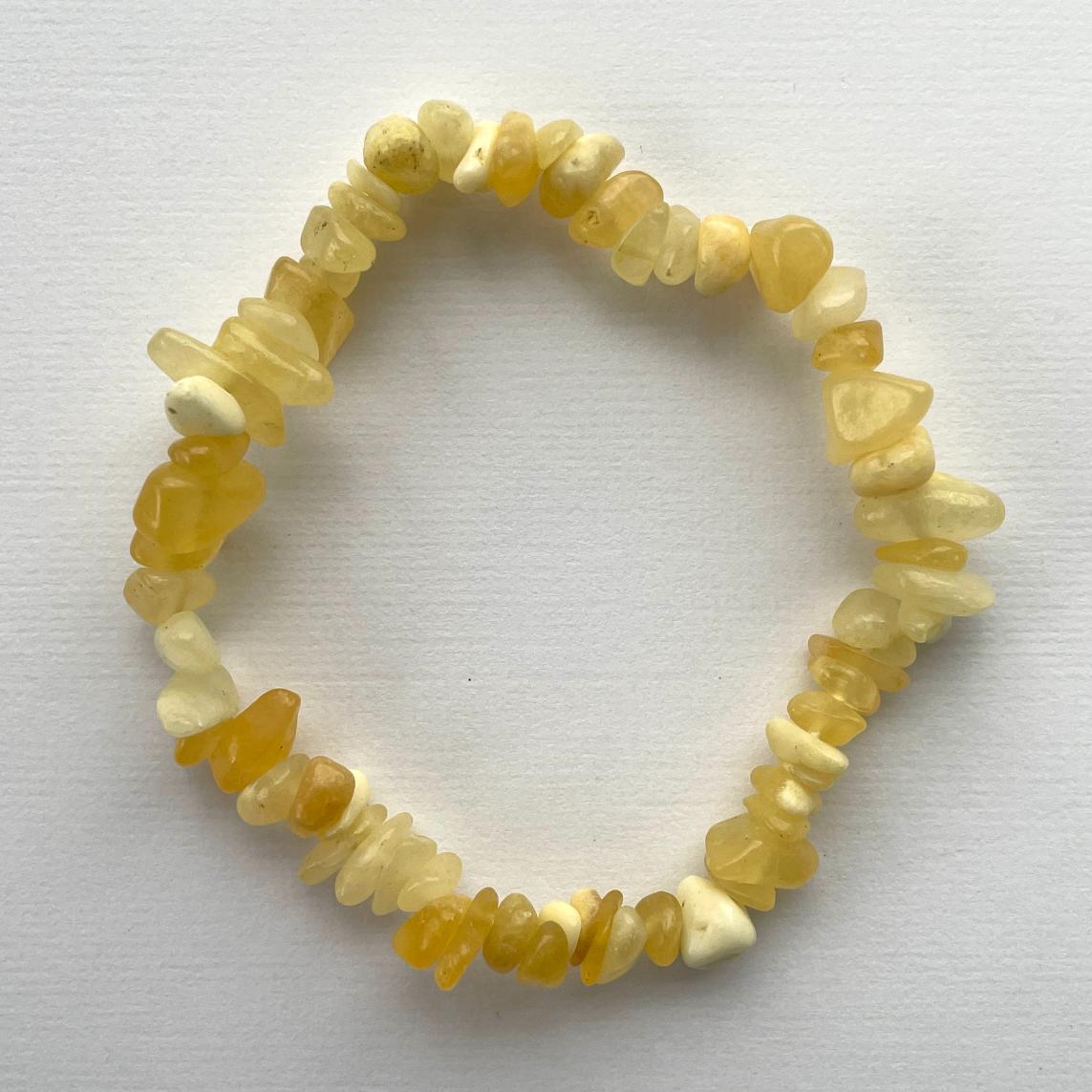 Yellow Aragonite Chip Bracelet Yellow Aragonite Chip Bracelet